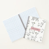 Personalized Cute Playful Dogs & Martinis  Notizblock (Innenseite)