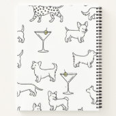 Personalized Cute Playful Dogs & Martinis  Notizblock (Rückseite)