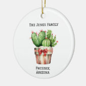 Personalized Cute Potted Cactus  Keramik Ornament (Links)