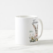 Personalized Cute Rabbit | Adorable Bunny Animal Kaffeetasse (VorderseiteRechts)