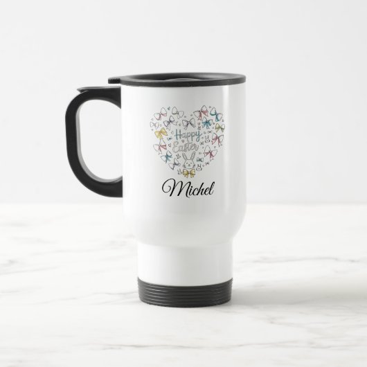 Personalized Cute Rabbit Bunny Coffee Mug Reisebecher (Links)