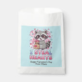 Personalized Cute Raccoon Classroom Valentine Geschenktütchen (Vorderseite)