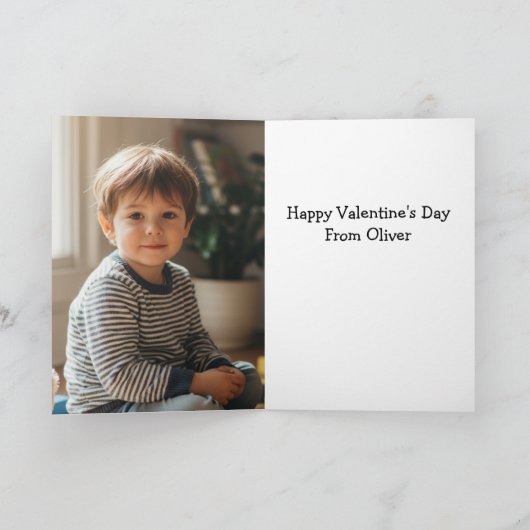 Personalized Cute Raccoon Valentine Karte (Innenseite)