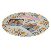 Personalized cute retro citrus folk pattern schneidebrett (Ecke)