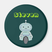 Personalized Cute Robot Illustration Magnet (Vorne)
