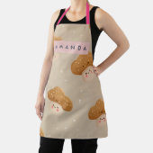 Personalized Cute Smiling Mushroom Pattern Schürze (InSitu)