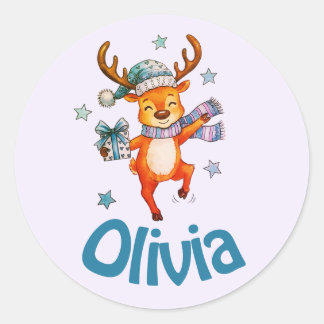 Personalized cute sticker/seal classic round sti c runder aufkleber