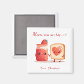 Personalized Cute Strawberry Jam Mothers Day Gift Magnet (Vorderseite/Rückseite)