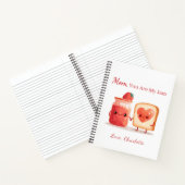 Personalized Cute Strawberry Jam Mothers Day Gift Notizblock (Innenseite)