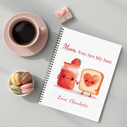 Personalized Cute Strawberry Jam Mothers Day Gift Notizblock