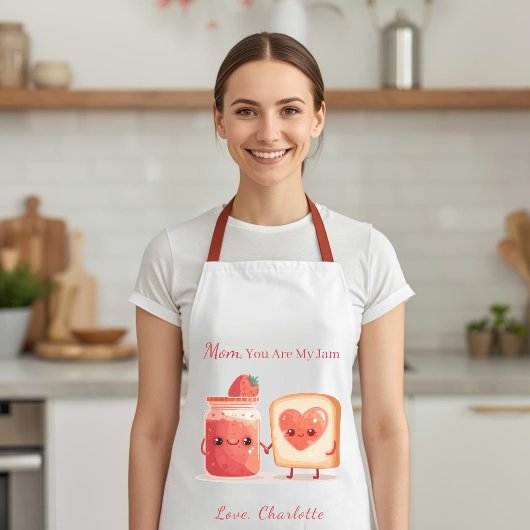 Personalized Cute Strawberry Jam Mothers Day Gift Schürze