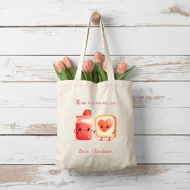Personalized Cute Strawberry Jam Mothers Day Gift Tragetasche