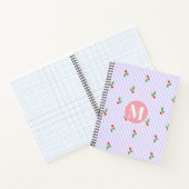 Personalized Cute Striped Holiday Christmas Holly  Notizblock (Innenseite)