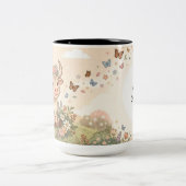 Personalized Cute Taurus Zodiac Mug Zweifarbige Tasse (Mittel)