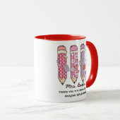 Personalized Cute Teacher Appreciation Gift Tasse (VorderseiteRechts)