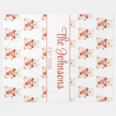 Personalized cute teddy bear fleecedecke (Vorderseite (Horizontal))