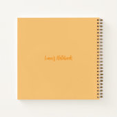 Personalized Cute Tiger Notebook - Yellow Notizblock (Rückseite)