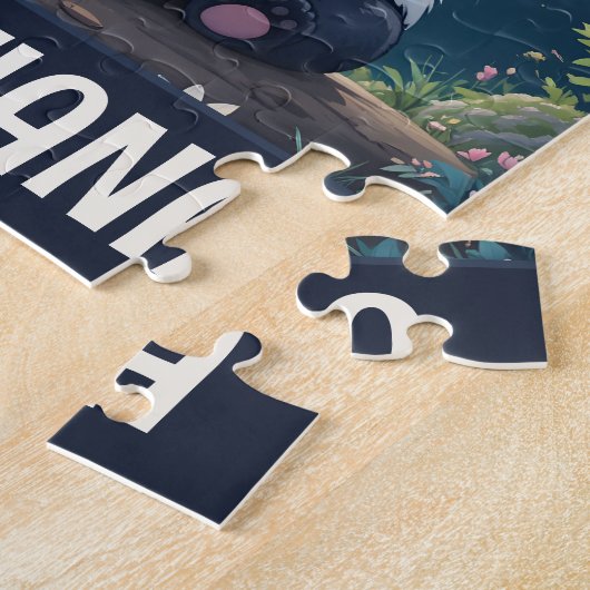 Personalized Cute Whimsical Panda in a Forest Puzzle (Seite)