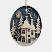 Personalized Cute Winter Christmas Keramik Ornament (Rechts)