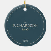 Personalized Cute Winter Christmas Keramik Ornament (Hinten)