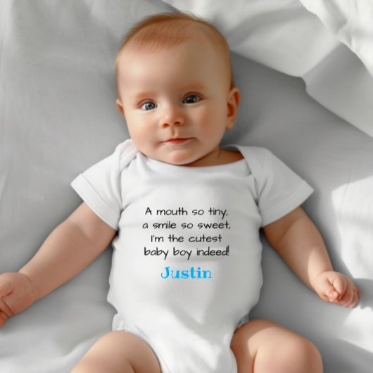 Personalized Cutest Baby Boy Outfit,  Baby Strampler