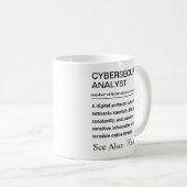 Personalized Cybersecurity Analyst Definition Kaffeetasse (VorderseiteRechts)