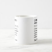 Personalized Cybersecurity Analyst Definition Kaffeetasse (Mittel)