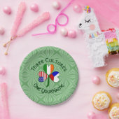 Personalized Czechia Ireland USA Shamrock Party Pappteller (Party)