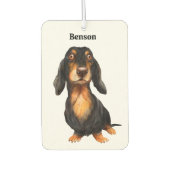 Personalized Dachshund Autolufterfrischer (Vorderseite)