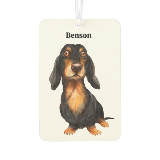 Personalized Dachshund Autolufterfrischer (Rückseite)
