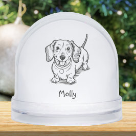 Personalized Dachshund Dog Christmas Schneekugeln
