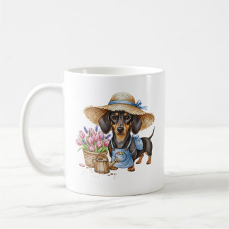 Personalized Dachshund Garden Mug | Cute Dog Garde Kaffeetasse