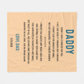 Personalized Dad Blanket | Custom Father’s Day Fleecedecke (Vorderseite (Horizontal))