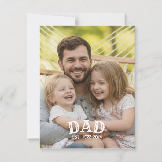 Personalized Dad EST Photo Card (Vorderseite)
