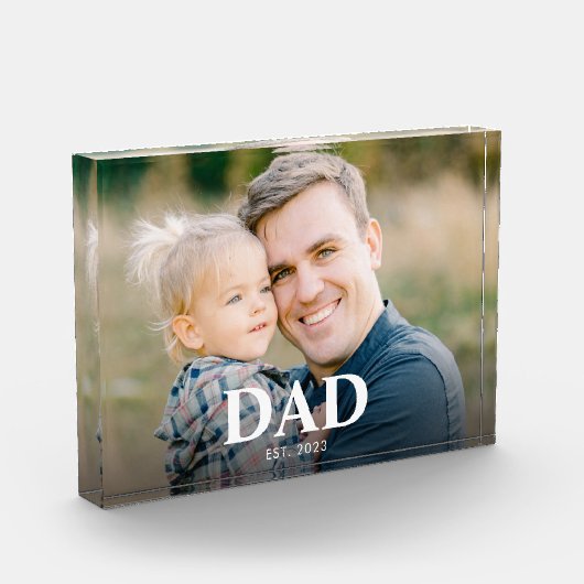Personalized Dad Established Fathers Day Fotoblock (Links)