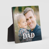 Personalized Dad Established Fathers Day Photo Fotoplatte (Vorderseite)