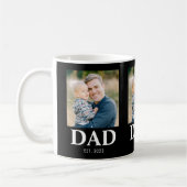 Personalized Dad Established Photo Fathers Day Kaffeetasse (Links)