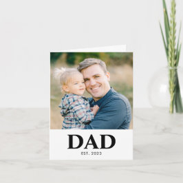 Personalized Dad Established Photo Fathers Day Karte