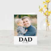 Personalized Dad Established Photo Fathers Day Karte (Gelbe Blume)