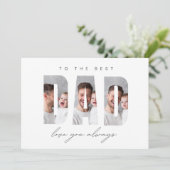 Personalized Dad Photo Card | Best Dad Ever Custom Feiertagskarte (Stehend Vorderseite)
