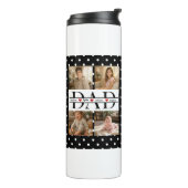 Personalized Dad Photo Collage & Kids Name Thermosbecher (Nach links gedreht)