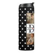 Personalized Dad Photo Collage & Kids Name Thermosbecher (Nach links gedreht)