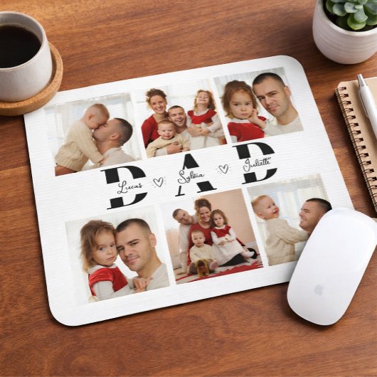 Personalized Dad Photo Collage Mousepad
