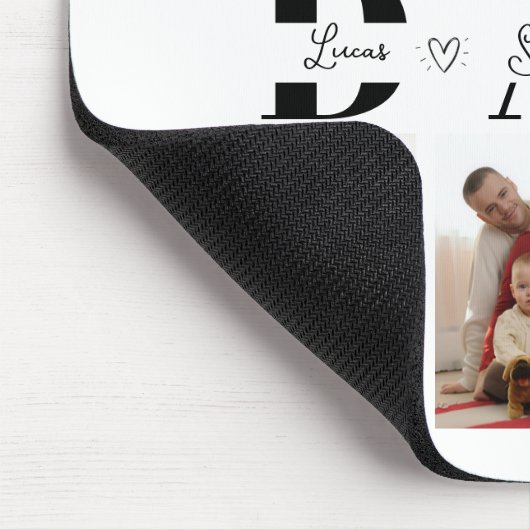 Personalized Dad Photo Collage Mousepad (Ecke)
