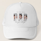 Personalized Dad Photo Hat | Best Dad Ever Custom  Truckerkappe (Vorderseite)
