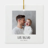 Personalized Dad Photo Ornament | Custom  (Rückseite)