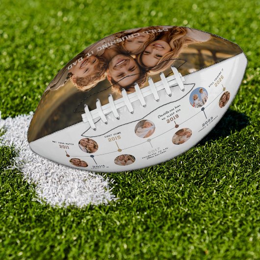 Personalized Dad Timeline Photo Keepsake Football