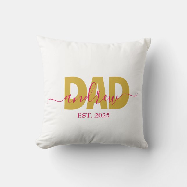 PERSONALIZED DAD TO BE KISSEN (Vorderseite)