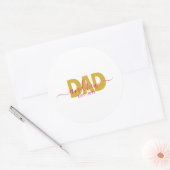 PERSONALIZED DAD TO BE RUNDER AUFKLEBER (Umschlag)