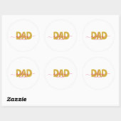 PERSONALIZED DAD TO BE RUNDER AUFKLEBER (Blatt)